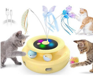 HKM-7816125 Electric Cat Toy Turntable with Random Colors - Engaging Pet Playtime Fun