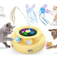 HKM-7816125 Electric Cat Toy Turntable with Random Colors - Engaging Pet Playtime Fun