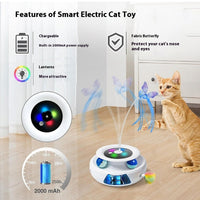 HKM-7816125 Electric Cat Toy Turntable with Random Colors - Engaging Pet Playtime Fun