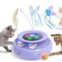 HKM-7816125 Electric Cat Toy Turntable with Random Colors - Engaging Pet Playtime Fun