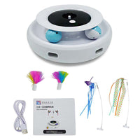 HKM-7816125 Electric Cat Toy Turntable with Random Colors - Engaging Pet Playtime Fun