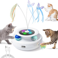 HKM-7816125 Electric Cat Toy Turntable with Random Colors - Engaging Pet Playtime Fun