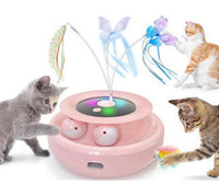 HKM-7816125 Electric Cat Toy Turntable with Random Colors - Engaging Pet Playtime Fun
