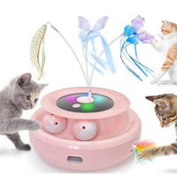 HKM-7816125 Electric Cat Toy Turntable with Random Colors - Engaging Pet Playtime Fun