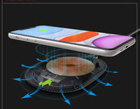 HKM-781651 15W Fast Wireless Charger with Type-C Interface - Compatible with 9V Input, Available in Black and White