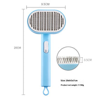 HKM-7816893 Automatic Pet Hair Removal Brush - ABS and Stainless Steel Design, Multiple Colors Available