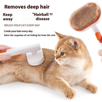 HKM-7816893 Automatic Pet Hair Removal Brush - ABS and Stainless Steel Design, Multiple Colors Available