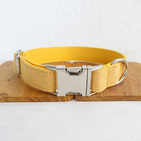 HKM-7817277 Durable Yellow Polyester Dog Collar Traction Rope for Pets