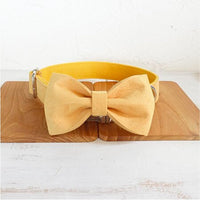 HKM-7817277 Durable Yellow Polyester Dog Collar Traction Rope for Pets