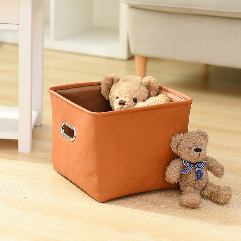 HKM-7817533 Versatile Oxford Fabric Toy Storage Box with Metal Handles - 30cm x 30cm x 24cm