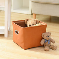 HKM-7817533 Versatile Oxford Fabric Toy Storage Box with Metal Handles - 30cm x 30cm x 24cm