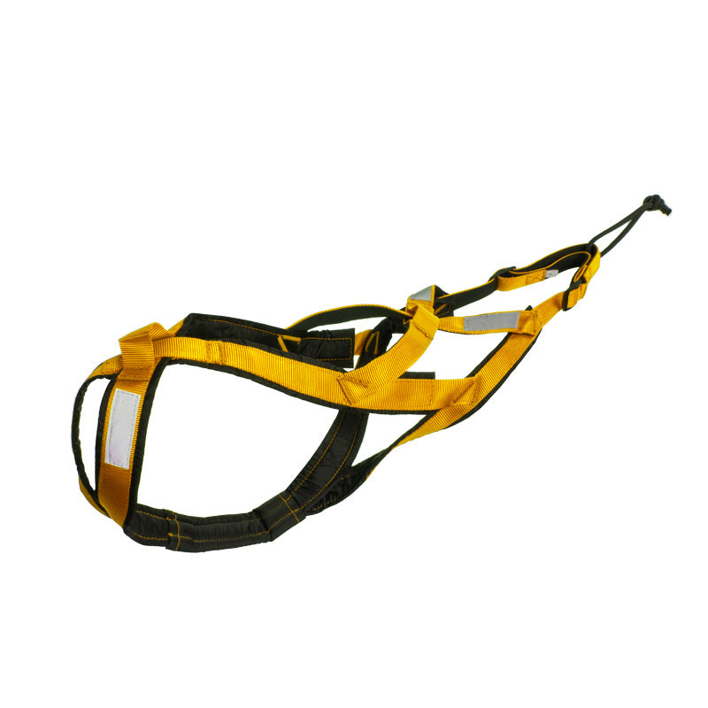 HKM-7820349 Dog Outdoor Sled Chest Strap - Adjustable Nylon Harness in Black, Red, Yellow