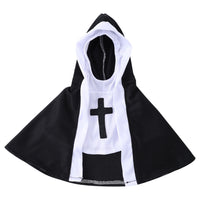 HKM-7820733 Pet Nun Cloak Halloween Costume for Dogs and Cats - Polyester Outfit in Various Sizes