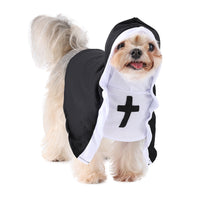 HKM-7820733 Pet Nun Cloak Halloween Costume for Dogs and Cats - Polyester Outfit in Various Sizes