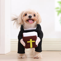 HKM-7820733 Pet Nun Cloak Halloween Costume for Dogs and Cats - Polyester Outfit in Various Sizes