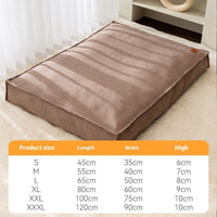HKM-7821117 Memory Foam Waterproof Pet Bed Mat for Small to Large Dogs and Cats, Removable and Washable with Non-Slip Bottom