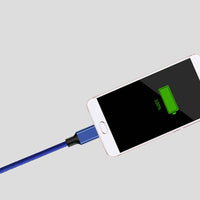 HKM-782163 Fast Charging 1m Lightning Cable - Available in Black, Red, Blue