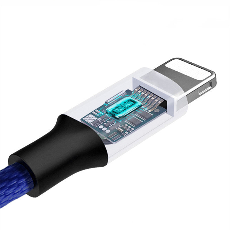 HKM-782163 Fast Charging 1m Lightning Cable - Available in Black, Red, Blue