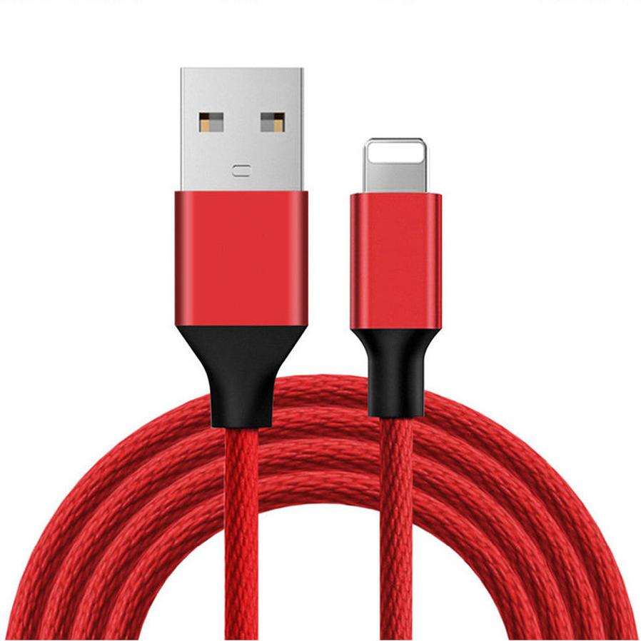 HKM-782163 Fast Charging 1m Lightning Cable - Available in Black, Red, Blue