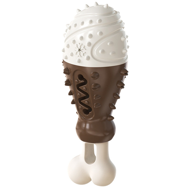 HKM-7821885 Turkey Leg Shaped Dog Toothbrush and Molar Chew Toy for Healthy Teeth