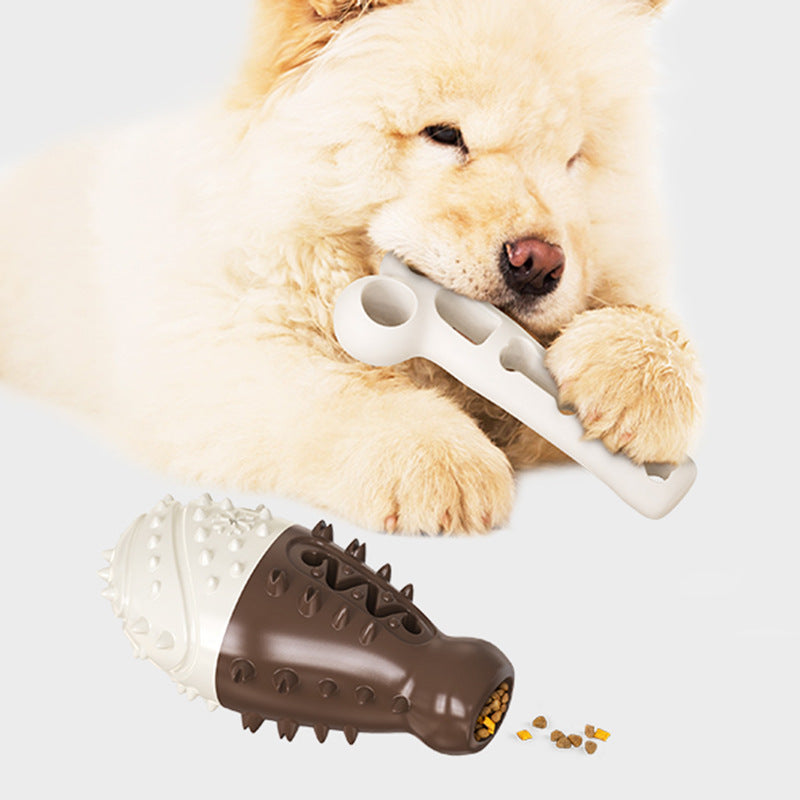 HKM-7821885 Turkey Leg Shaped Dog Toothbrush and Molar Chew Toy for Healthy Teeth