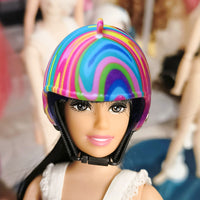 HKM-782227 Protective Chicken Hat in Rainbow, Army Green, Black & White Plaid, Pink Smiling Face, and More