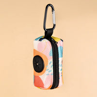 HKM-7823293 Pet Travel Dog Waste Dispenser with Storage in Daisy and Leopard Print