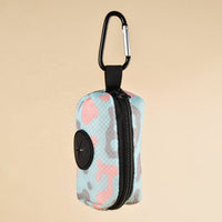 HKM-7823293 Pet Travel Dog Waste Dispenser with Storage in Daisy and Leopard Print