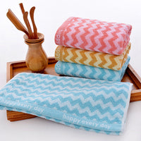 HKM-782355 Pure Cotton Thickened Absorbent Face Wash Towel - 34cm x 74cm in Dark Blue or Light Coffee