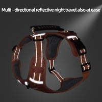 HKM-7823677 Breathable Nylon No-Pull Dog Harness with Adjustable Fit and Reflective Strip for Safe Outdoor Use