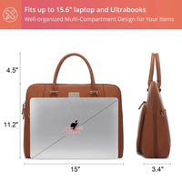 HKM-782483 Stylish Large Capacity Laptop Briefcase for Work and Travel - Fits Up to 15.6-Inch Laptops