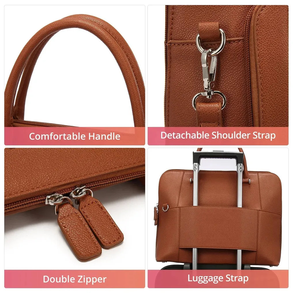 HKM-782483 Stylish Large Capacity Laptop Briefcase for Work and Travel - Fits Up to 15.6-Inch Laptops