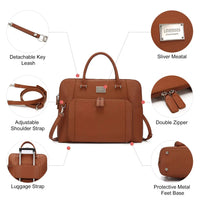 HKM-782483 Stylish Large Capacity Laptop Briefcase for Work and Travel - Fits Up to 15.6-Inch Laptops