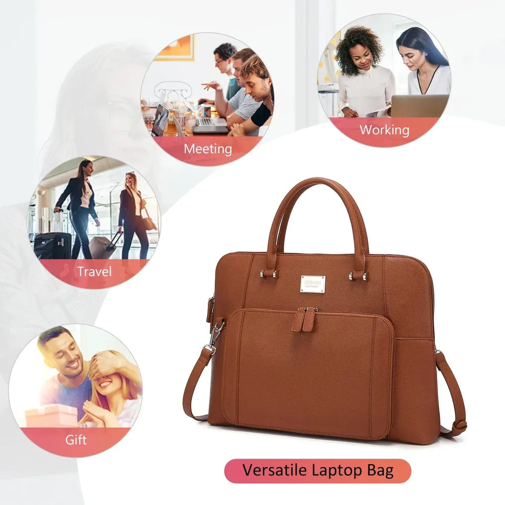 HKM-782483 Stylish Large Capacity Laptop Briefcase for Work and Travel - Fits Up to 15.6-Inch Laptops