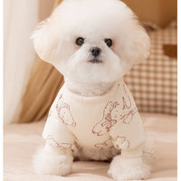 HKM-7825597 Cozy Bear Printed Cotton Jumpsuit for Small and Medium Dogs, Perfect for Autumn and Winter