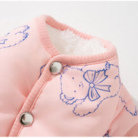 HKM-7825597 Cozy Bear Printed Cotton Jumpsuit for Small and Medium Dogs, Perfect for Autumn and Winter