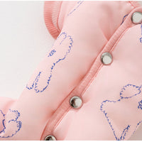 HKM-7825597 Cozy Bear Printed Cotton Jumpsuit for Small and Medium Dogs, Perfect for Autumn and Winter