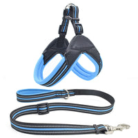 HKM-7826621 Breathable Herringbone Pet Chest Harness and Traction Rope Set, Reflective Design, Comfortable Fit for Dogs