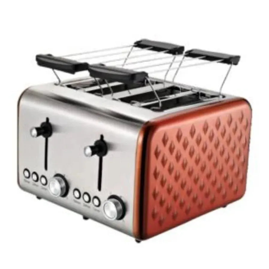 HKM-782675 Stainless Steel Electric Bread Toaster with Pop-up Function for Perfectly Toasted Sandwiches