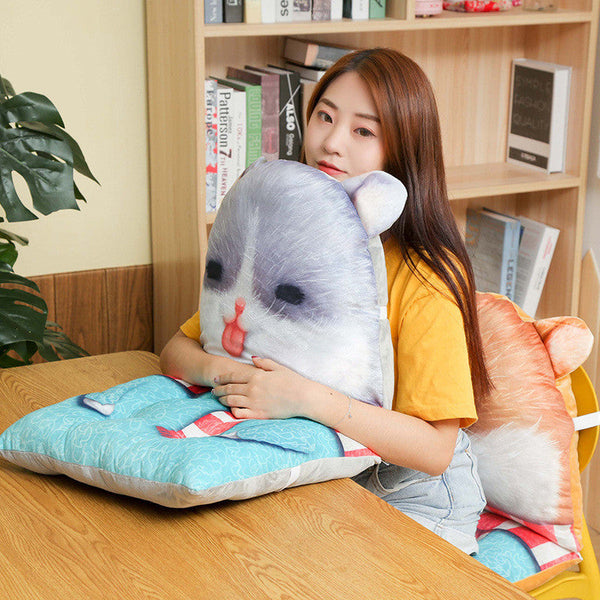HKM-782739 Hamster Plush Doll Pillow Cushion - Soft Animal Toy, 40cm x 80cm, PP Cotton Filling