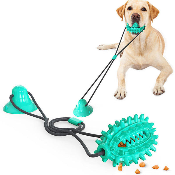 HKM-7827645 Suction Cup Dog Toy for Tug of War – Molar Stick with Leaking Ball, Available in Multiple Colors