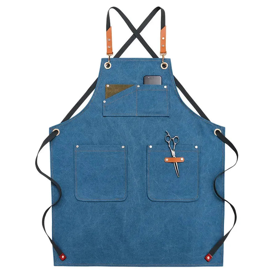 HKM-782803 Denim Apron for Coffee, Tea, and Baking with Customizable Logo Options