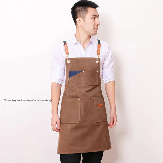 HKM-782803 Denim Apron for Coffee, Tea, and Baking with Customizable Logo Options