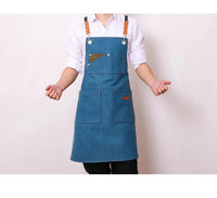 HKM-782803 Denim Apron for Coffee, Tea, and Baking with Customizable Logo Options