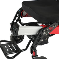 HKM-782803 Lightweight Foldable Electric Wheelchair with Removable Battery and Aluminum Alloy Frame