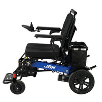 HKM-782803 Lightweight Foldable Electric Wheelchair with Removable Battery and Aluminum Alloy Frame