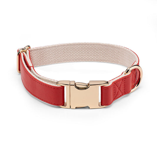 HKM-7828797 High-Quality Monochrome Pet Collar with Metal Buckle in Various Colors and Sizes S, M, L