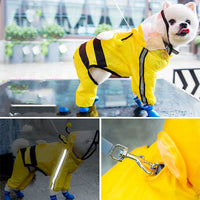 HKM-7829181 All-Inclusive Puppy Dog Raincoat - Waterproof Polyester Poncho for Pet Comfort in Various Sizes
