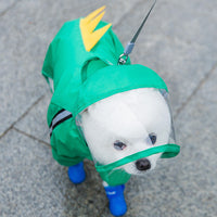HKM-7829181 All-Inclusive Puppy Dog Raincoat - Waterproof Polyester Poncho for Pet Comfort in Various Sizes