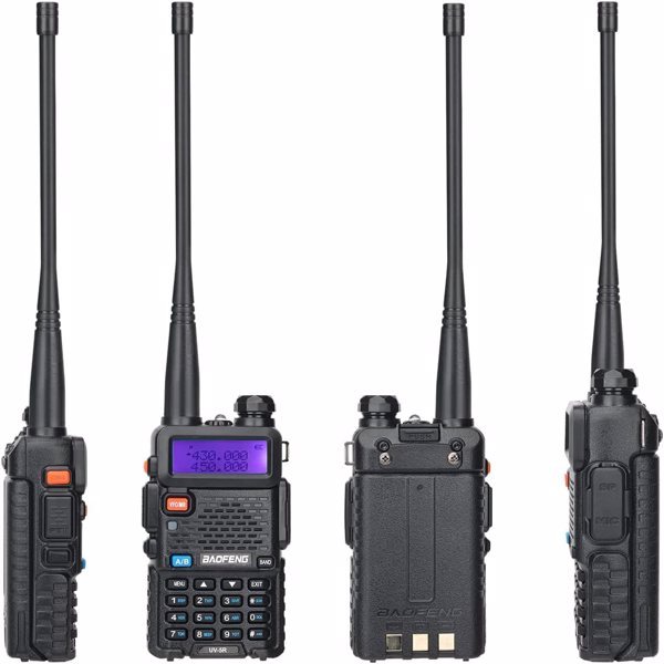 HKM-782995 Baofeng UV-5R Dual-Band Walkie Talkies with 128 Channels and Emergency Features
